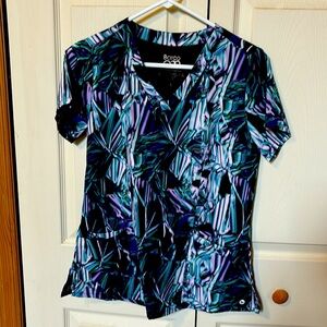 Bravo One Multicolored Scrub Top